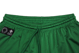 新品未使用 ChromeHearts クロムハーツ SHORTUVARSITY CHプリントメッシュハーフパンツ グリーン イエロー サイズL 66399