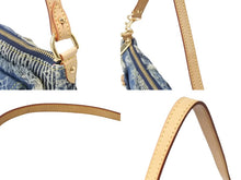 画像をギャラリービューアに読み込む, 極美品 LOUISVUITTON ルイヴィトン パウチィ ワンショルダーバッグ M95382 パッチワーク モノグラムデニム ブルー 中古 66403