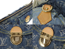 画像をギャラリービューアに読み込む, 極美品 LOUISVUITTON ルイヴィトン パウチィ ワンショルダーバッグ M95382 パッチワーク モノグラムデニム ブルー 中古 66403