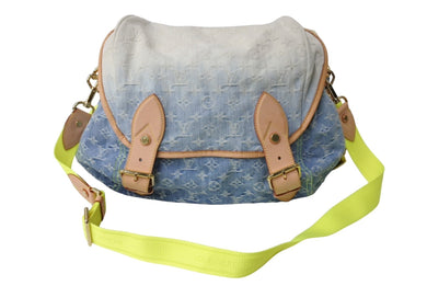 極美品 LouisVuitton ルイヴィトン デニム サンライズ ショルダーバッグ ブルーグラデーション デニムキャンバス M93189 中古 66404