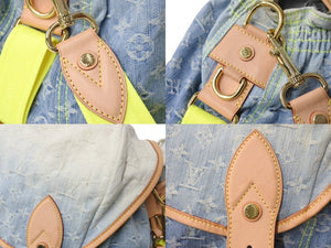 極美品 LouisVuitton ルイヴィトン デニム サンライズ ショルダーバッグ ブルーグラデーション デニムキャンバス M93189 中古 66404