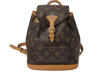画像をギャラリービューアに読み込む, LOUIS VUITTON ルイヴィトン ミニモンスリ リュック バックパック M51137 モノグラム ブラウン 美品 中古 66408
