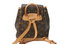 画像をギャラリービューアに読み込む, LOUIS VUITTON ルイヴィトン ミニモンスリ リュック バックパック M51137 モノグラム ブラウン 美品 中古 66408