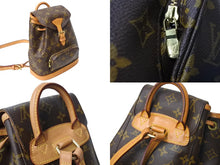 画像をギャラリービューアに読み込む, LOUIS VUITTON ルイヴィトン ミニモンスリ リュック バックパック M51137 モノグラム ブラウン 美品 中古 66408