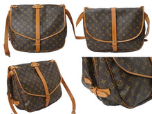 Load image into Gallery viewer, Louis Vuitton ルイヴィトン ソミュール35 ショルダーバッグ M42254 モノグラム キャンバス ブラウン ゴールド金具 美品 中古 66413