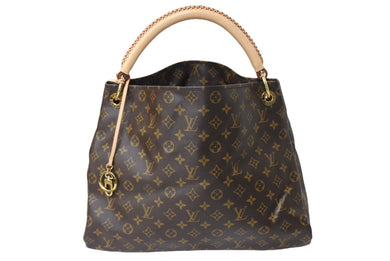 極美品 LouisVuitton ルイヴィトン アーツィーMM ショルダーバッグ M40249 USA製 PVC ヌメ革 ブラウン ゴールド金具 中古 66414