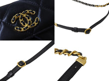 Load image into Gallery viewer, 極美品 CHANEL シャネル チェーンショルダーポーチ 31番台 ココマーク ラムスキン ブラック ゴールド シルバー 中古 66417