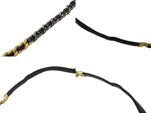 極美品 CHANEL シャネル チェーンショルダーポーチ 31番台 ココマーク ラムスキン ブラック ゴールド シルバー 中古 66417