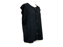 Load image into Gallery viewer, CHROME HEARTS クロムハーツ ニットベスト サイズS CHプラスパッチ レザー カシミヤ シルバ−925 ブラック 美品 中古 66470