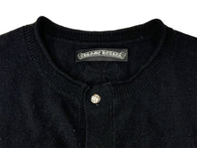 Load image into Gallery viewer, CHROME HEARTS クロムハーツ ニットベスト サイズS CHプラスパッチ レザー カシミヤ シルバ−925 ブラック 美品 中古 66470