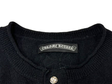 Load image into Gallery viewer, CHROME HEARTS クロムハーツ ニットベスト サイズS CHプラスパッチ レザー カシミヤ シルバ−925 ブラック 美品 中古 66470