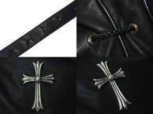 Load image into Gallery viewer, CHROMEHEARTS クロムハーツ JILLIAN ジリアン ショルダーバッグ ラージCHクロス レザー シルバー925 ブラック 美品 中古 66477