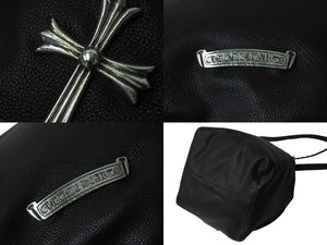 CHROMEHEARTS クロムハーツ JILLIAN ジリアン ショルダーバッグ ラージCHクロス レザー シルバー925 ブラック 美品 中古 66477