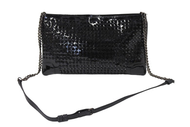 Christian Louboutin クリスチャンルブタン 2WAYバッグ クラッチ ショルダーバッグ エナメル ブラック 美品 中古 66483