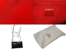 Load image into Gallery viewer, Christian Louboutin クリスチャンルブタン 2WAYバッグ クラッチ ショルダーバッグ エナメル ブラック 美品 中古 66483