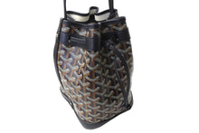 画像をギャラリービューアに読み込む, 新品未使用 GOYARD ゴヤール プティフロ バケット バッグ ブラック ショルダーバッグ コーティングキャンバス カーフスキン PEFLOTPMLTY01CL01P 中古 66486