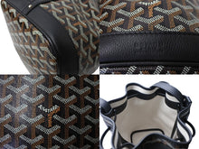 画像をギャラリービューアに読み込む, 新品未使用 GOYARD ゴヤール プティフロ バケット バッグ ブラック ショルダーバッグ コーティングキャンバス カーフスキン PEFLOTPMLTY01CL01P 中古 66486