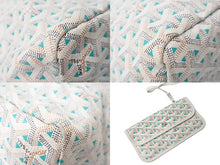 画像をギャラリービューアに読み込む, GOYARD ゴヤール サンルイ クレールヴォア GM トートバッグ 2022年限定 ホワイト グリーン ヘリンボーン柄 美品 中古 66489