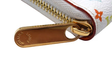 Load image into Gallery viewer, 極美品 LOUIS VUITTON ルイヴィトン ジッピーウォレット M60241 モノグラムキャンバス ゴールド金具 ホワイト マルチカラー 中古 66498
