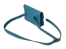 Load image into Gallery viewer, HERMES エルメス ポシェットグリーン ショルダーバッグ □G刻印 トゴ ブルージーン シルバー金具 美品 中古 66500