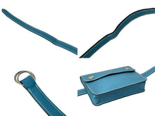 Load image into Gallery viewer, HERMES エルメス ポシェットグリーン ショルダーバッグ □G刻印 トゴ ブルージーン シルバー金具 美品 中古 66500