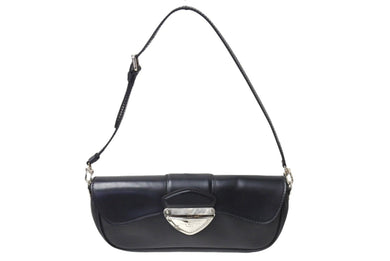 極美品 LOUIS VUITTON ルイヴィトン ポシェット モンテーニュ ワンショルダーバッグ M59292 エピ レザー ブラック シルバー金具 中古 66503