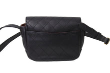 Load image into Gallery viewer, CHANEL シャネル Wフラップ マトラッセ ショルダーバッグ ココマーク 24番台 ラムスキン ブラック ゴールド金具 美品 中古 66510