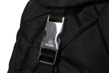 画像をギャラリービューアに読み込む, 極美品 PRADA プラダ キルティング ナイロン バックパック リュック 1BZ020 トライアングルロゴ ブラック シルバー金具 中古 66512 
