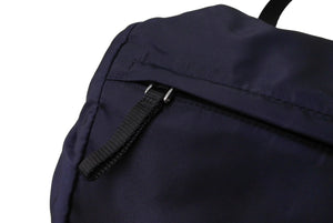 極美品 PRADA プラダ リュック バックパック 2VZ062 トライアングルロゴ ナイロン ネイビー シルバー金具 中古 66513 