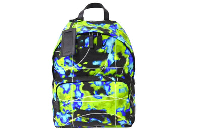 以前同様 PRADA プラダ リュック デイパック バックパック レーダー ブラック グリーン 2VZ066 シルバー金具 中古 66514 