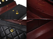Load image into Gallery viewer, CHANEL シャネル チェーンショルダーバッグ マトラッセ23 Wフラップ ラムスキン 0番台 ブラック ゴールド 美品 中古 66519