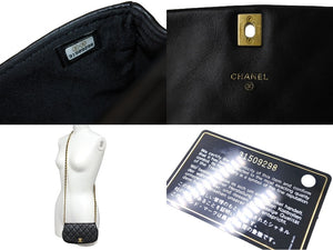 極美品 CHANEL シャネル マトラッセ チェーンショルダーバッグ 31番台 ラムスキン ブラック マッドゴールド金具 中古 66520