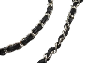 CHANEL シャネル マドモアゼル パンチング ショルダーバッグ ココマーク 11番台 ラムスキン ブラック シルバー金具 美品 中古 66522