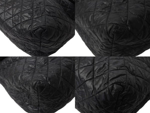 CHANEL シャネル コココクーン ショルダーバッグ 13番台 ココマーク ナイロン レザー ブラック シルバー金具 美品 中古 66529