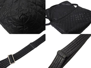 CHANEL シャネル コココクーン ショルダーバッグ 13番台 ココマーク ナイロン レザー ブラック シルバー金具 美品 中古 66529