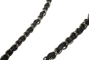 極美品 CHANEL シャネル ショルダーバッグ ミニマトラッセ ソフトキャビア チェーンショルダー 17番台 17cm グレー シルバー金具 中古 66530