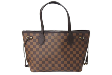 LOUIS VUITTON ルイ ヴィトン ネヴァーフルPM トートバッグ N51109 ダミエ エベヌ キャンバス ブラウン 美品 中古 66531