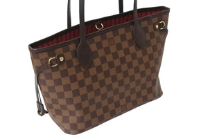 LOUIS VUITTON ルイ ヴィトン ネヴァーフルPM トートバッグ N51109 ダミエ エベヌ キャンバス ブラウン 美品 中古 66531