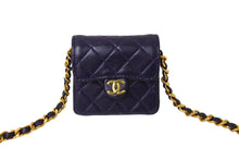 Load image into Gallery viewer, 極美品 CHANEL シャネル ミニ マトラッセ チェーン ショルダーバッグ 1番台 パープル ゴールド ラムスキン ゴールド金具 ココマーク 中古 66533