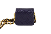 Load image into Gallery viewer, 極美品 CHANEL シャネル ミニ マトラッセ チェーン ショルダーバッグ 1番台 パープル ゴールド ラムスキン ゴールド金具 ココマーク 中古 66533