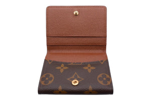 新品同様 LOUIS VUITTON ルイヴィトン ラドロー コインケース カードケース付 廃番 ブラウン モノグラム M61927 ゴールド金具 中古 66536