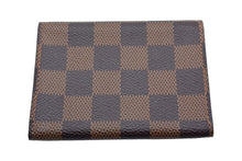 Load image into Gallery viewer, 極美品 LOUIS VUITTON ルイヴィトン アンヴェロップ カルト ドゥ ヴィジット カードケース N62920 ダミエ ブラウン 中古 66540