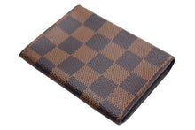 Load image into Gallery viewer, 極美品 LOUIS VUITTON ルイヴィトン アンヴェロップ カルト ドゥ ヴィジット カードケース N62920 ダミエ ブラウン 中古 66540