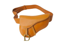画像をギャラリービューアに読み込む, ChristianDior クリスチャンディオール サドル ウエストバッグ ベルトポーチ 06BM-0013 カーフスキン ブラウン 美品 中古 66542