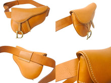 画像をギャラリービューアに読み込む, ChristianDior クリスチャンディオール サドル ウエストバッグ ベルトポーチ 06BM-0013 カーフスキン ブラウン 美品 中古 66542