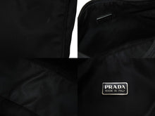 画像をギャラリービューアに読み込む, PRADA プラダ ホーボー ハンドバッグ ワンショルダーバッグ MV515 トライアングルロゴ ナイロン ブラック 美品 中古 66547 