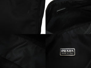 PRADA プラダ ホーボー ハンドバッグ ワンショルダーバッグ MV515 トライアングルロゴ ナイロン ブラック 美品 中古 66547 