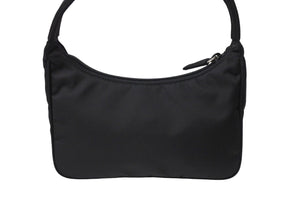 極美品 PRADA プラダ ホーボー ハンドバッグ ワンショルダーバッグ MV515 トライアングル ナイロン ブラック 中古 66548 
