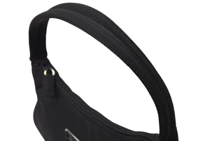 極美品 PRADA プラダ ホーボー ハンドバッグ ワンショルダーバッグ MV515 トライアングル ナイロン ブラック 中古 66548 
