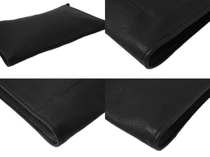 PRADA プラダ クラッチバッグ 2VN014 トライアングルプレート レザー シルバー金具 ブラック 美品 中古 66551